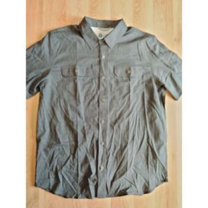 Sierra Designs Men's Grey Short Sleeve Button Up‎ Shirt Size Large
